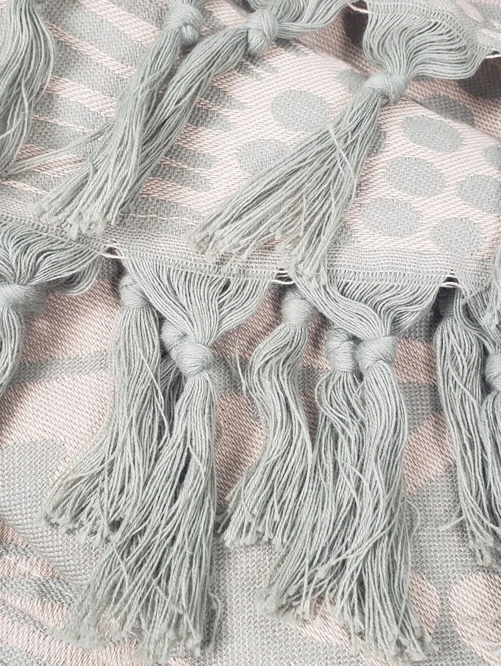SLOWTIDE Tan & Sage Print w/ Fringe -Table Cloth Yoga Mat Turkish Beach Towel